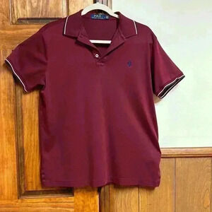 Men's Polo Ralph Lauren Burgundy 3 Button Shirt Size L